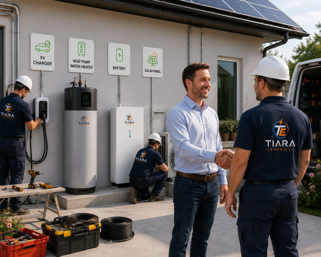 Tiara Energy technician on site